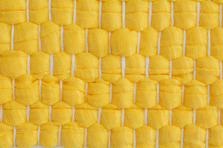 Yellow Yarn Woven In A Pattern