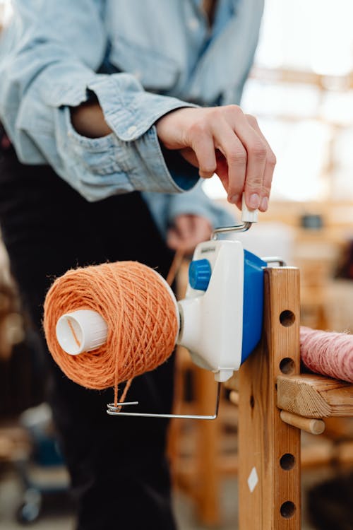 Yarn on Weaving Machine