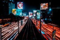 Time Lapse Photography of a City during Night
