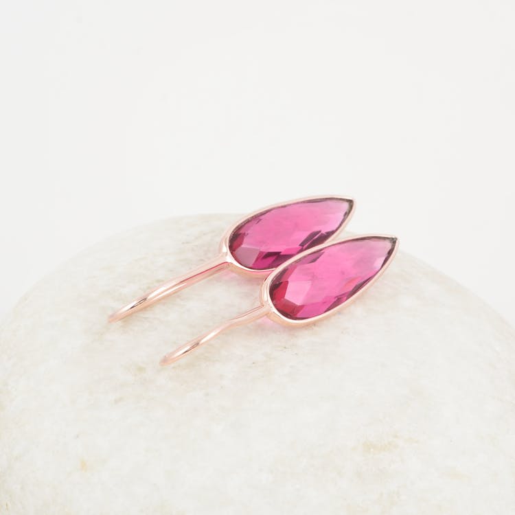 Pink Gemstone Earrings