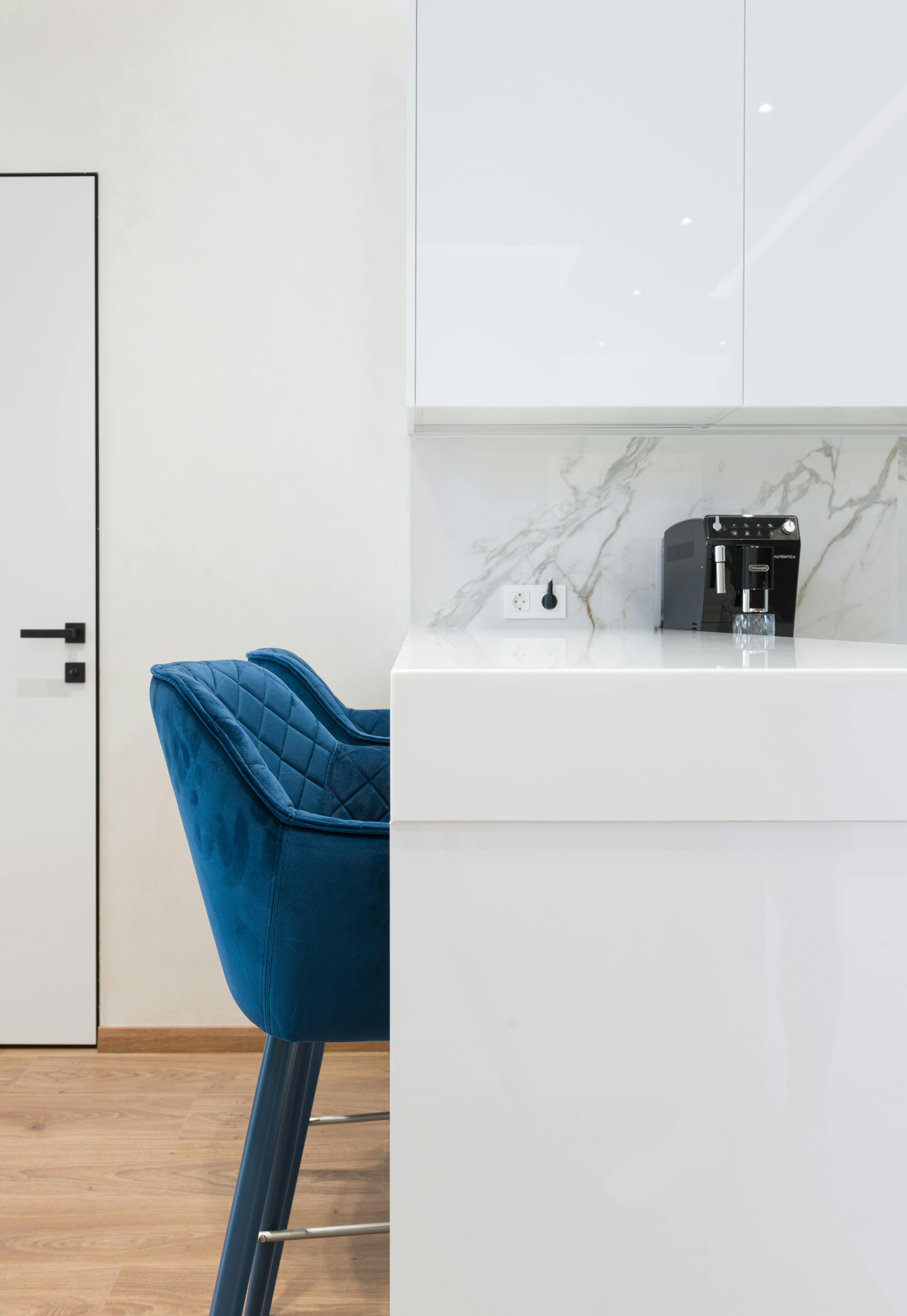 interior of modern kitchen with furniture