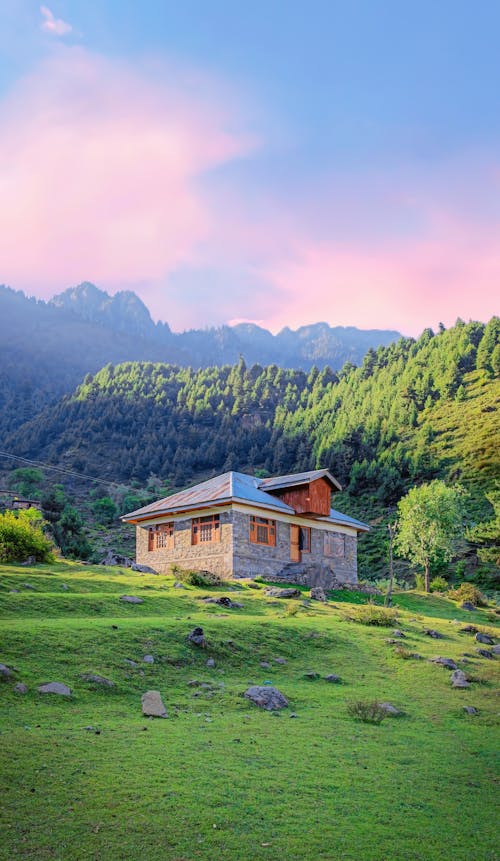 Landscape Photography of a Cabin in a Scenic Location