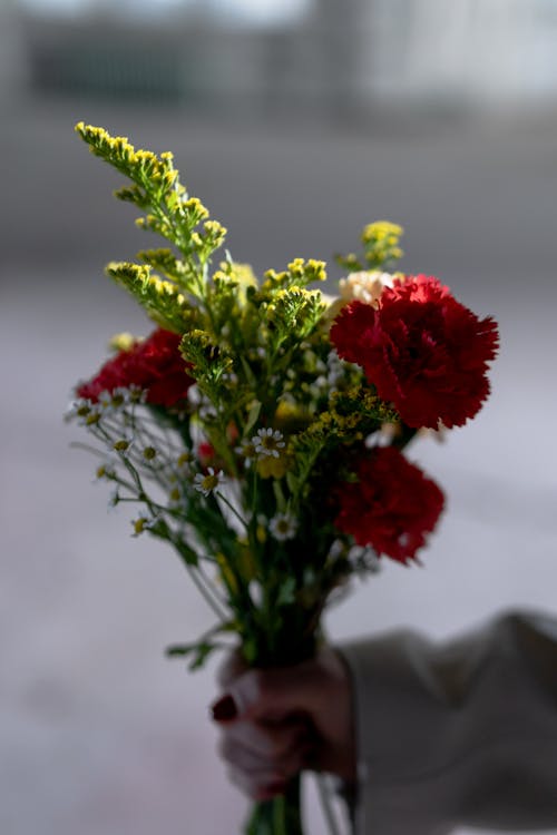 Close-up of a Bouquet of Flowers