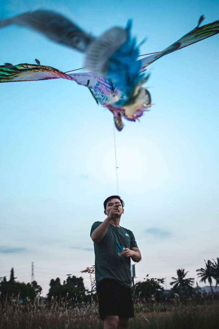 Man Flying Kite