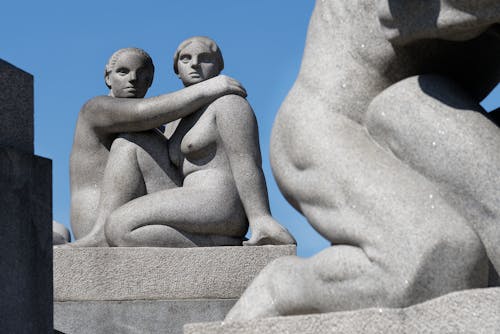 Stone Sculptures of Nude People