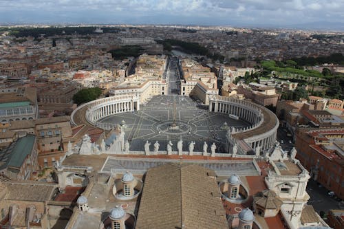 antik roma mimarisi, avlu, aziz peter meydanı içeren Ücretsiz stok fotoğraf