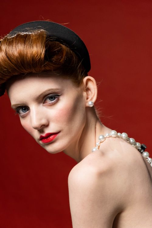Woman with Pearl Necklace and Earrings · Free Stock Photo