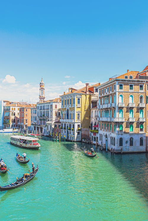Clear Sky over Canal in Venice