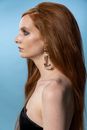 Side View of a Woman Wearing an Earring