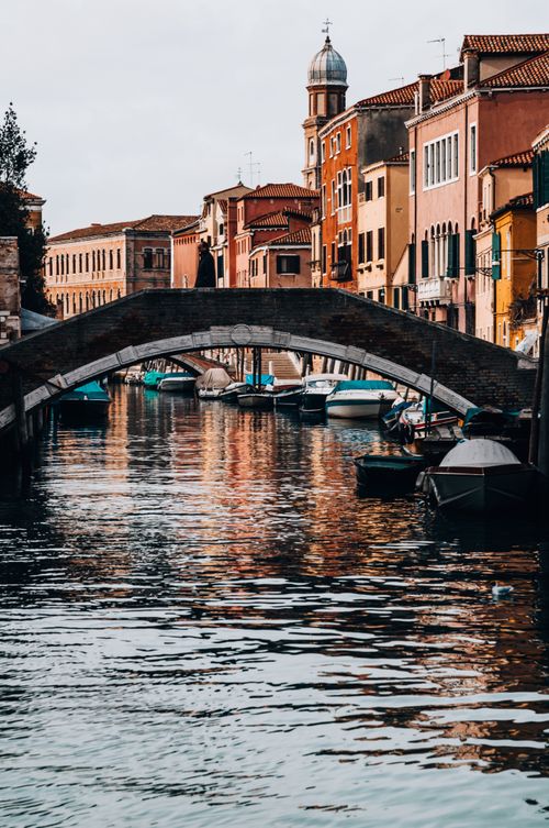 Free Explore the picturesque canals and historic architecture of Venice, Italy, captured in a beautiful vertical shot. Stock Photo