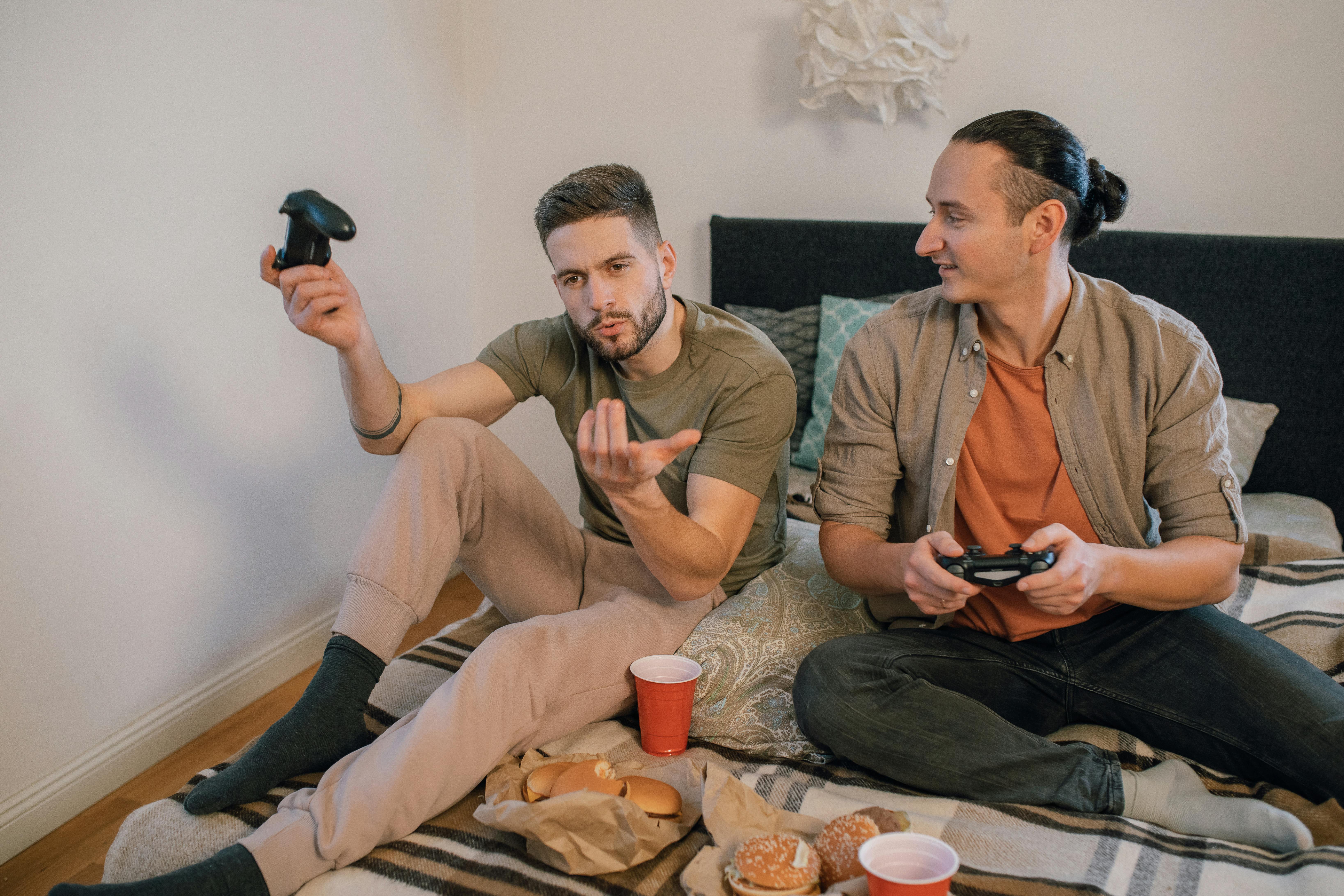 Cozy room with a video game console