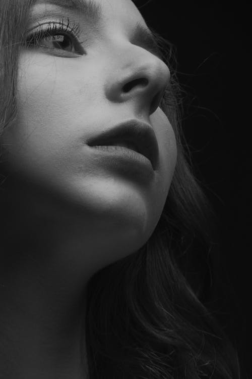 Close Up Photo of a Woman's Face