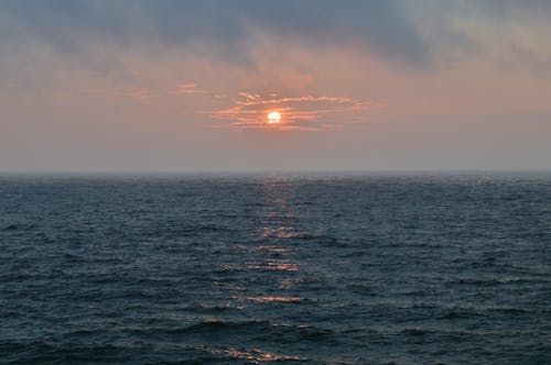 Calm Water on the Sea Under Beautiful Sunset