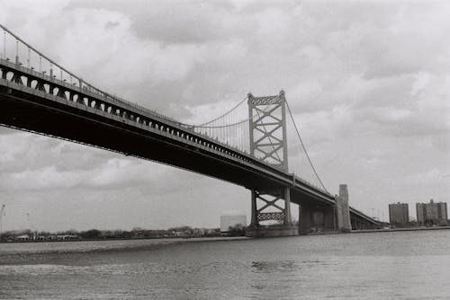 Gratis lagerfoto af arkitektur, benjamin franklin bridge, bro