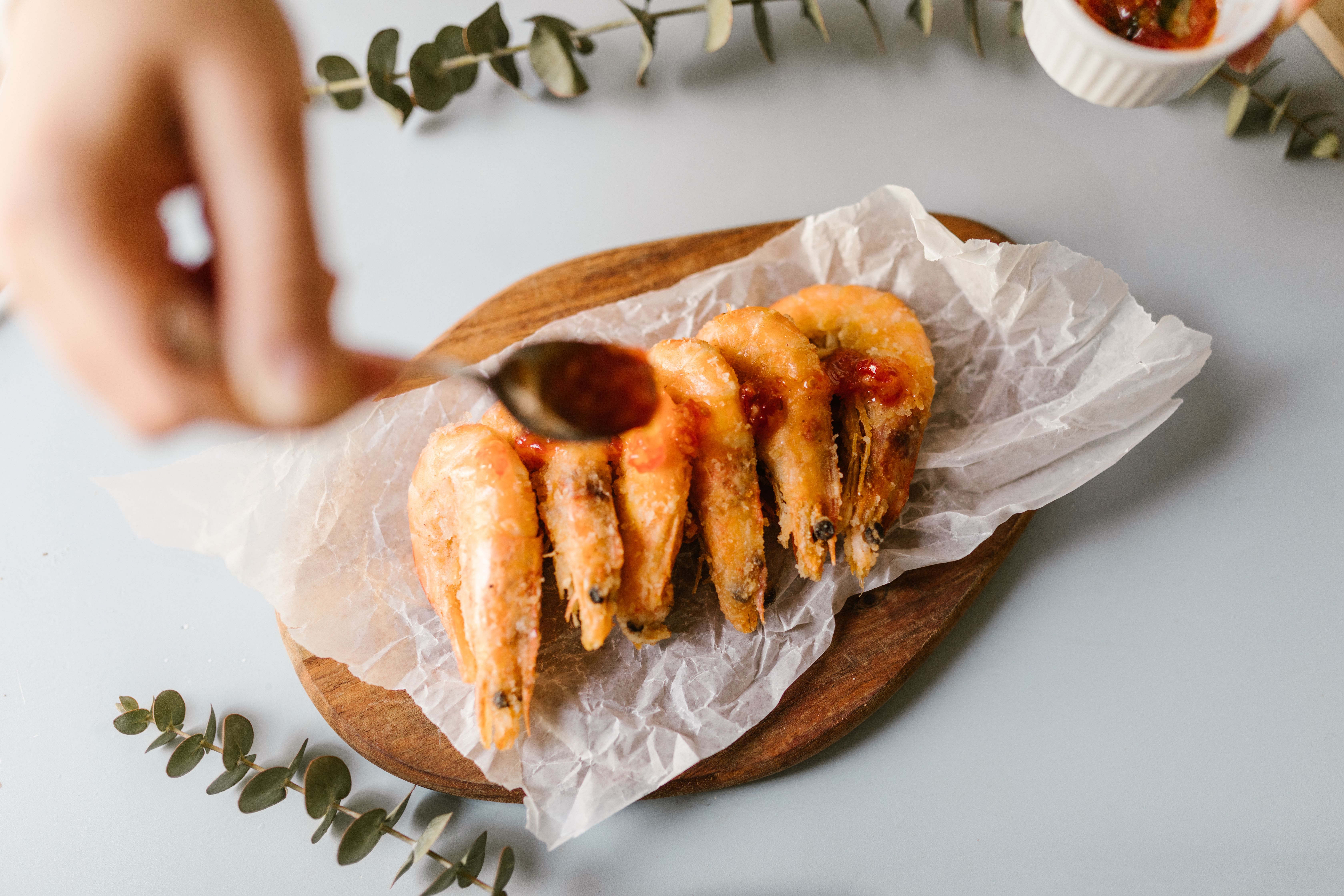 Crispy-Skin Shrimp with a Herb Crust