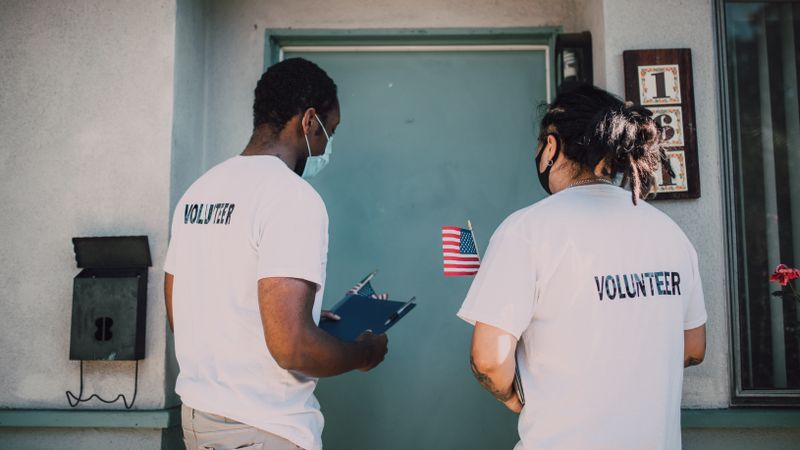 Volunteers engaging in community outreach activities.