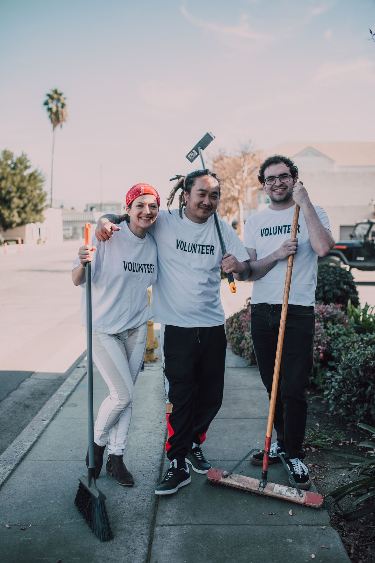 Volunteers at work