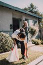 A Volunteer Cleaning and Elderly Man's Yard