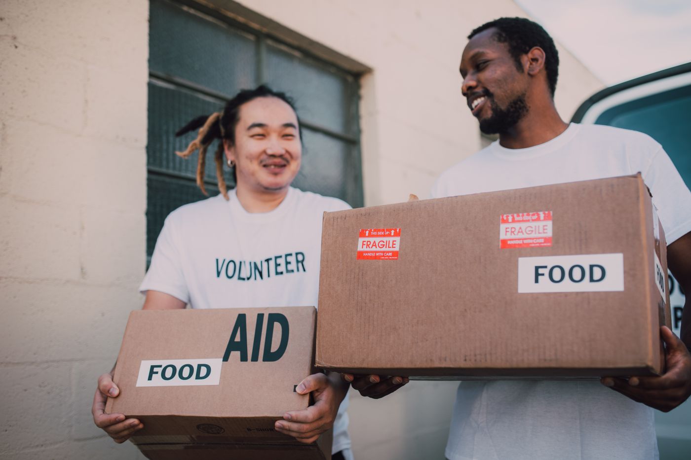 People supporting a community project