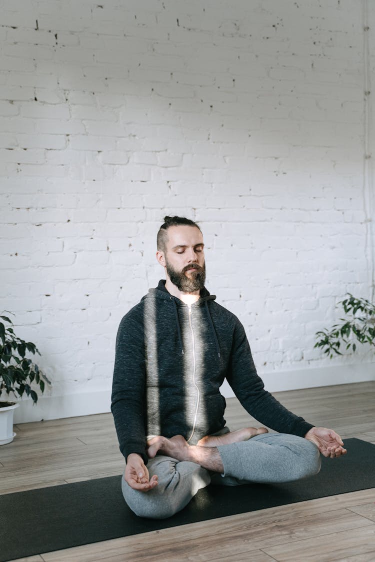 A Man Meditating