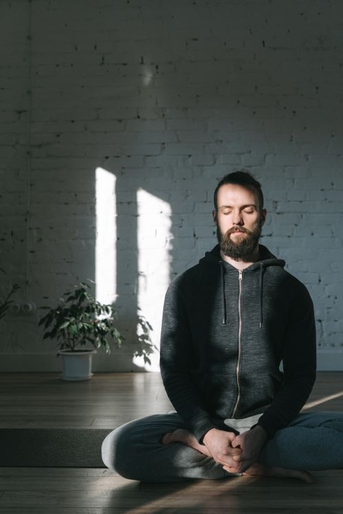 Seated breathwork practice — photo by Ivan S on Pexels