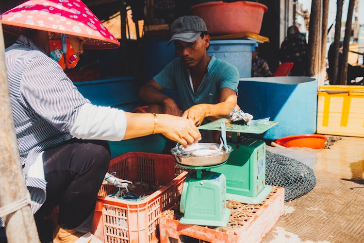 People At A Wet Market