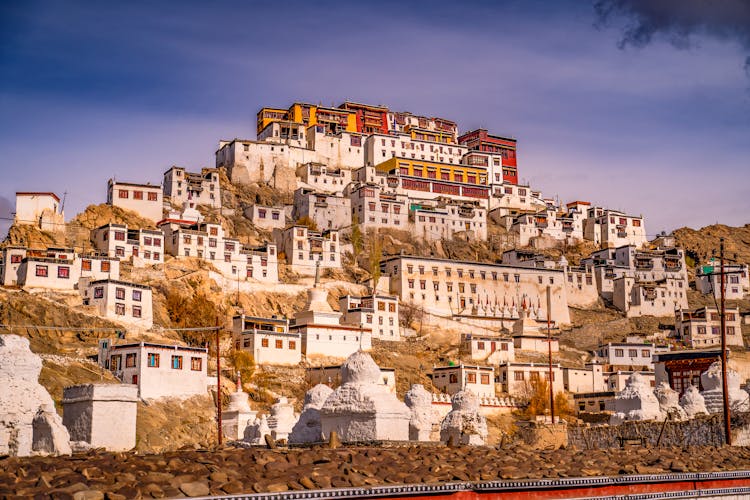 Thikse Monastery At Sunset