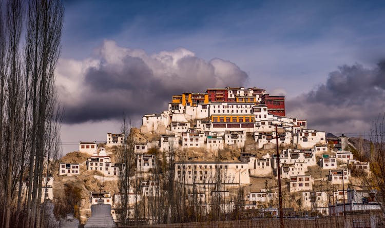 Thikse Monastery Built On Mountainside