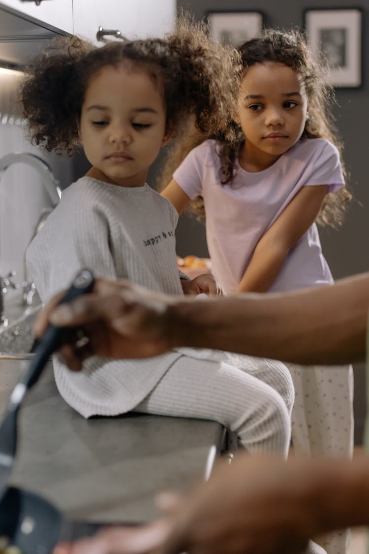 Kids Waiting For The Food To Be Cooked