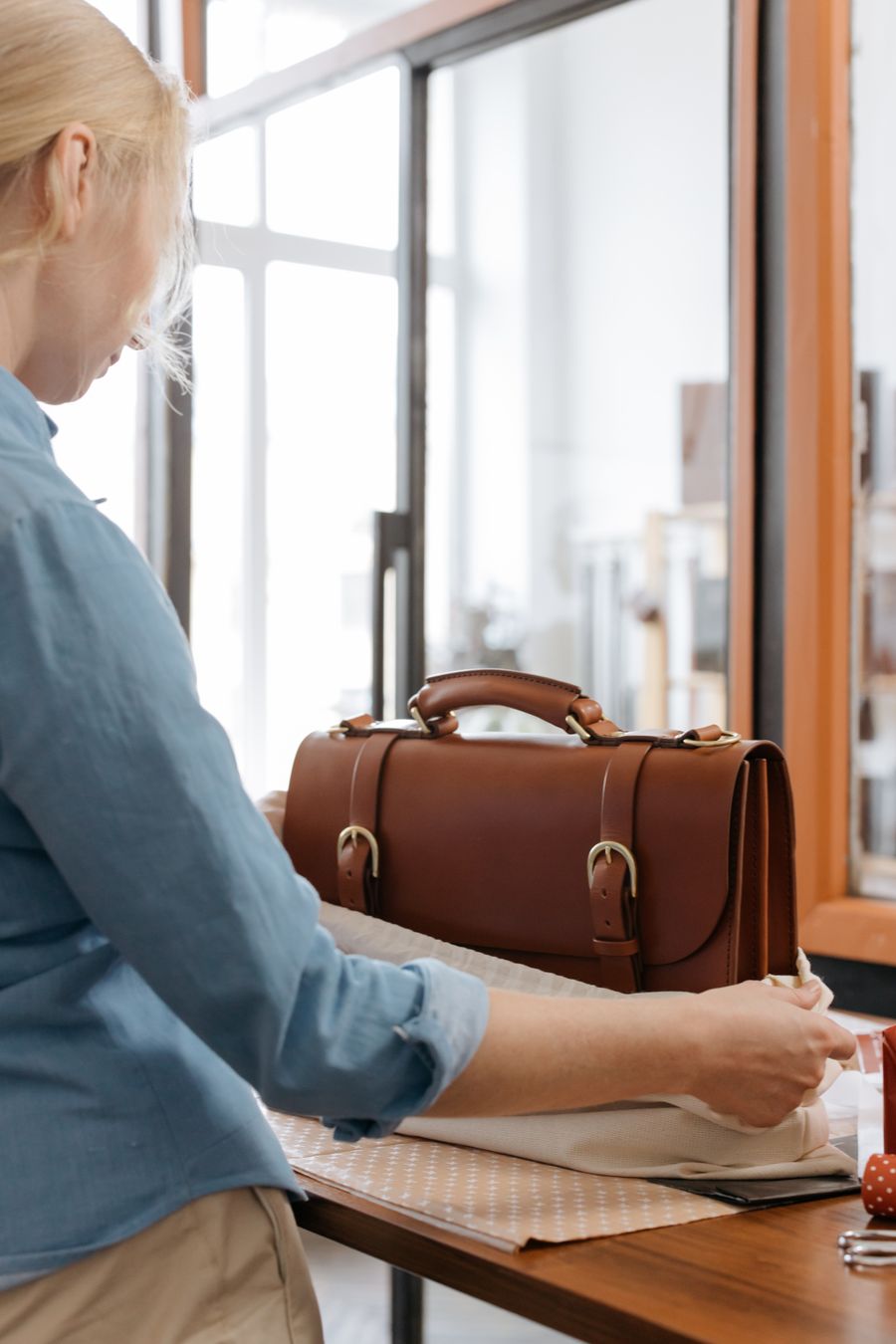 Structured Shoulder Bag — Interior