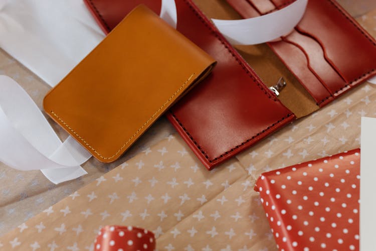 Close Up Photo Of Leather Wallets 