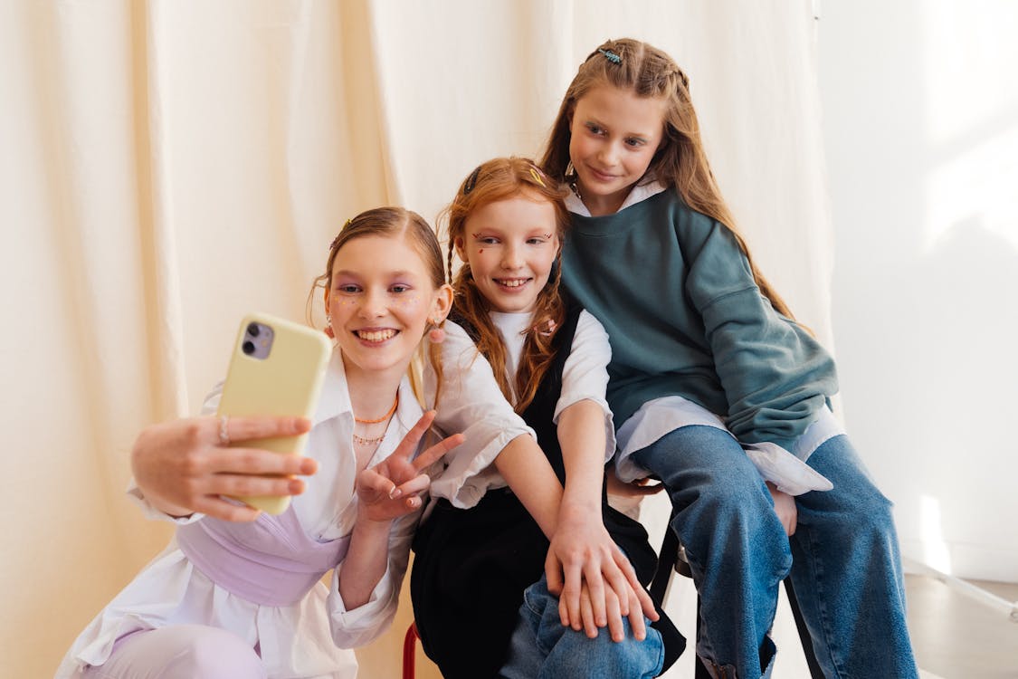 Three Girls Taking a Picture