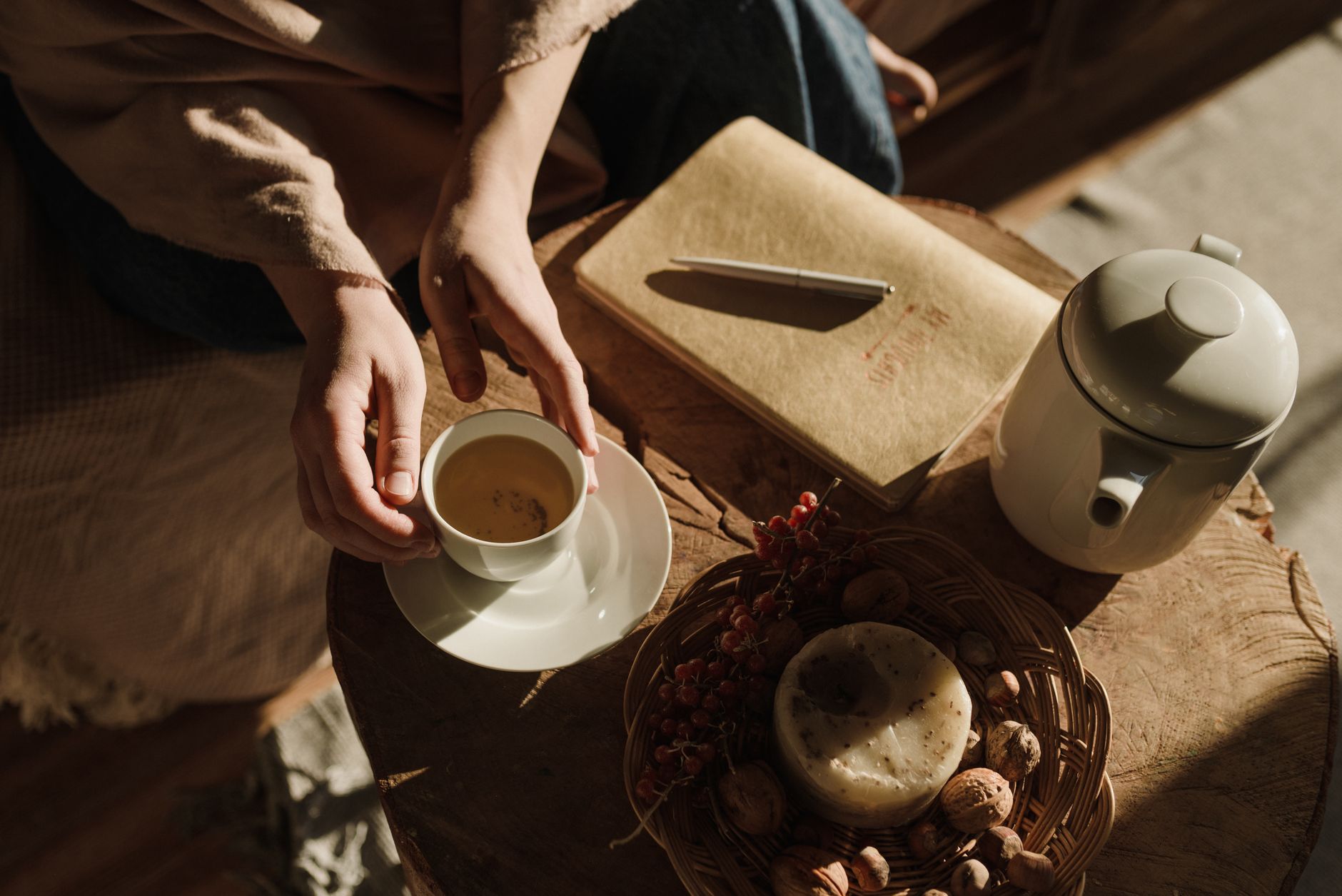 adhd lost sense of self late diagnosis adhd women โ woman journaling in cozy cafe warm afternoon light peaceful