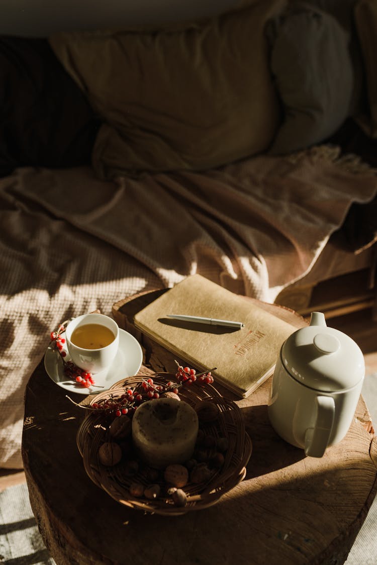 Coffee In A White Ceramic Mug 