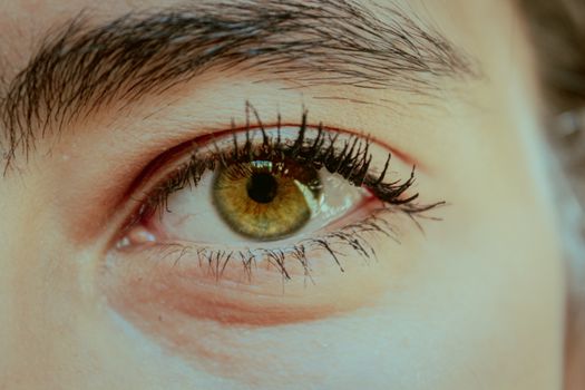 Person's Eye With Black Mascara