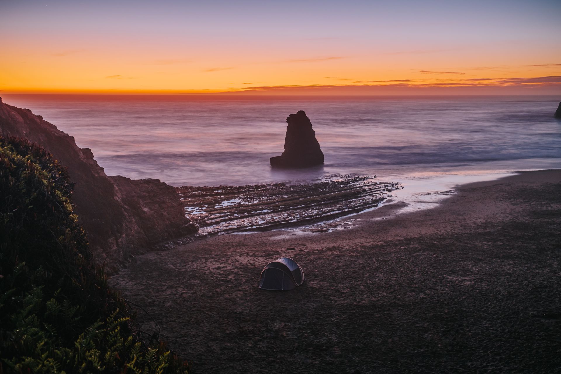 The Davenport Beach in Davenport California, USA