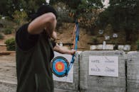 Free stock photo of action, adult, archer