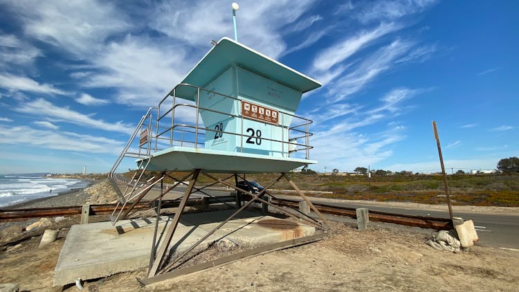 Lifeguard Hut On A Beach