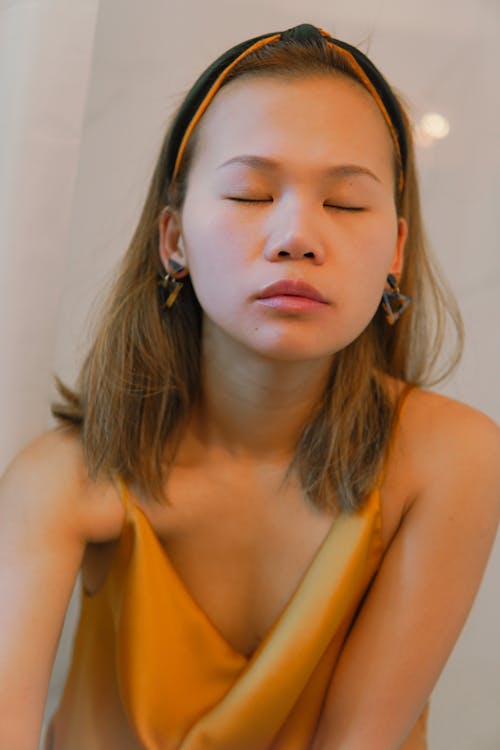 亞洲女人, 发带, 咖啡色頭髮的女人 的 免费素材图片