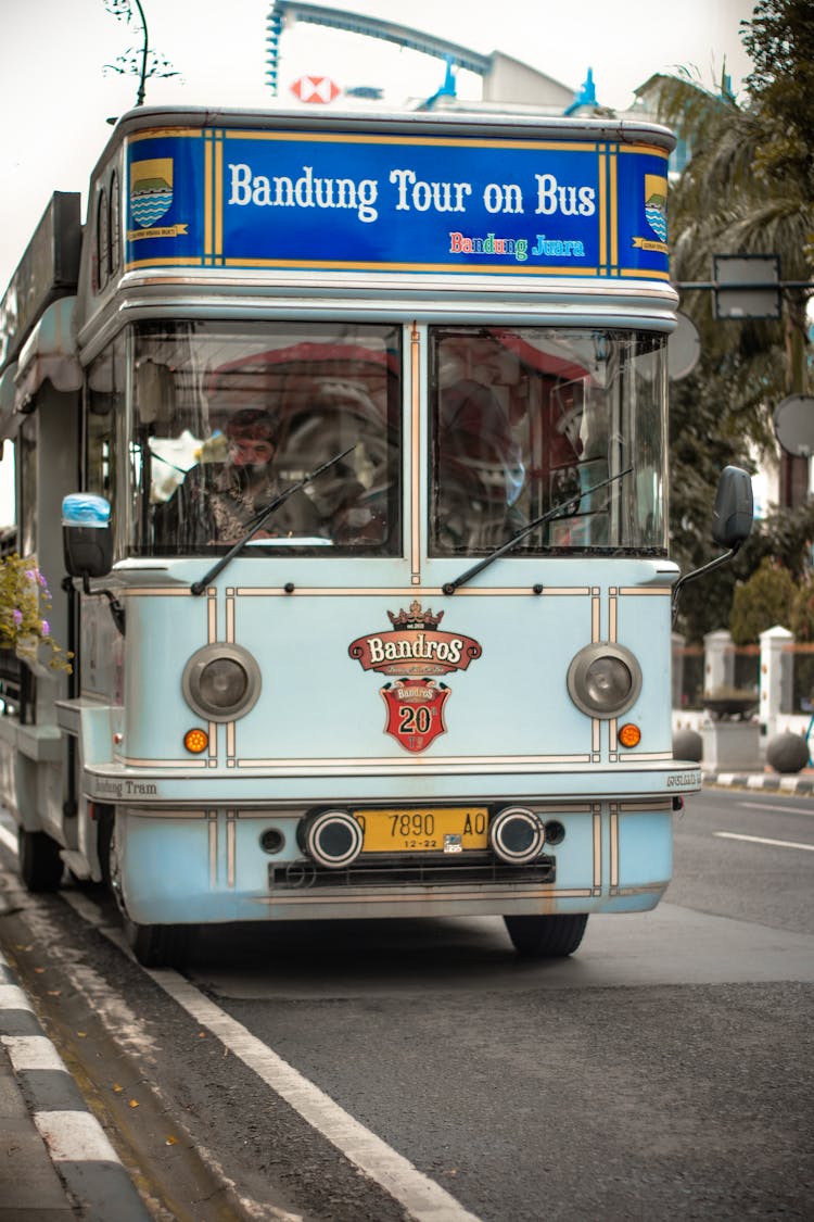 A Tour Bus On The Road