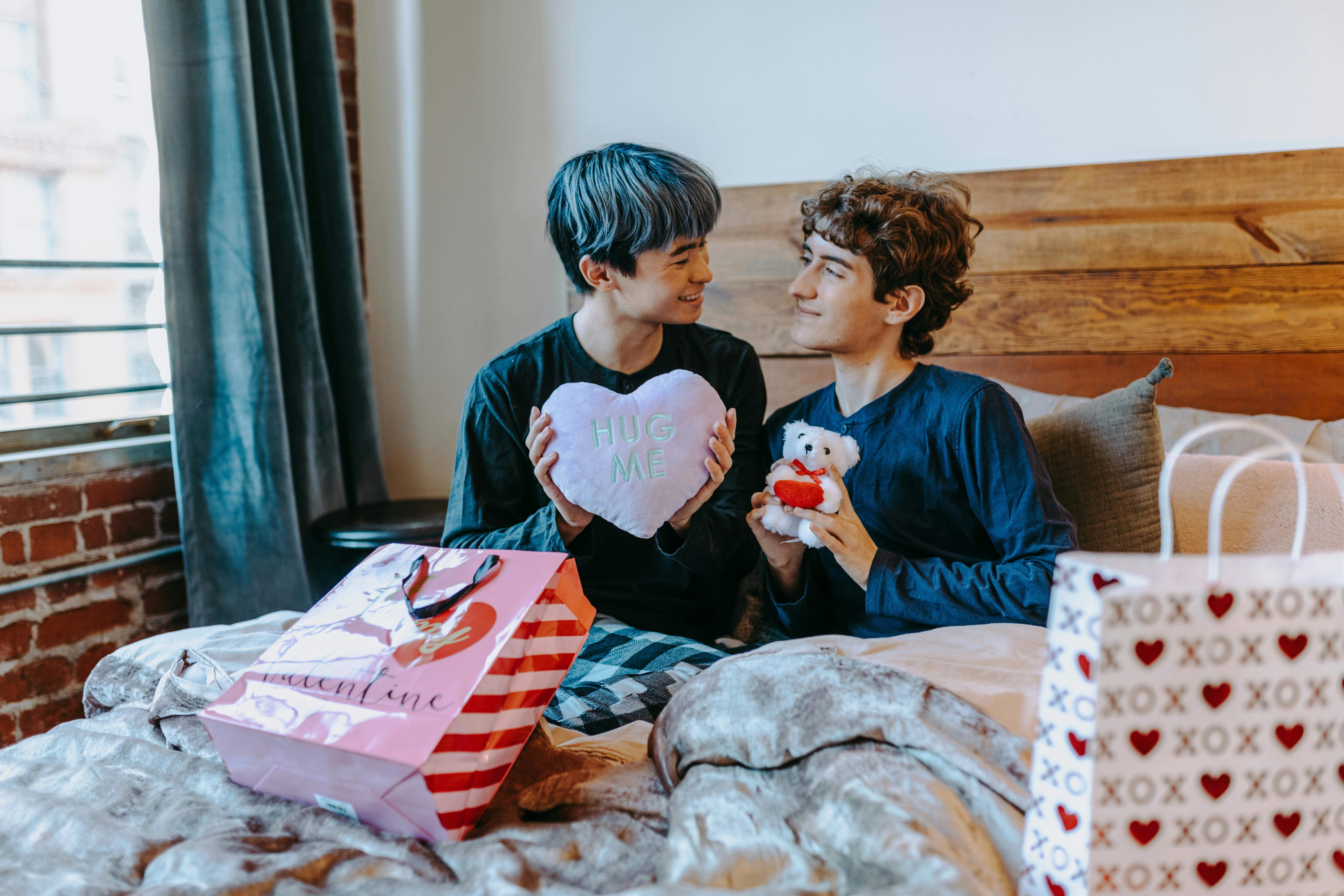 boy and girl sitting on couch