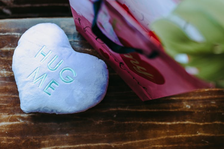 Photograph Of A Heart Shaped Pillow