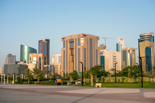 View Bahrain Skyline from the Park 
