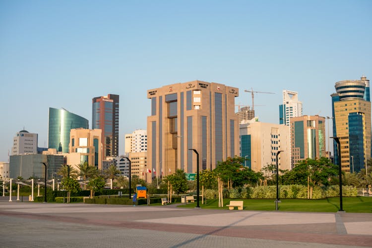 View Bahrain Skyline From The Park 