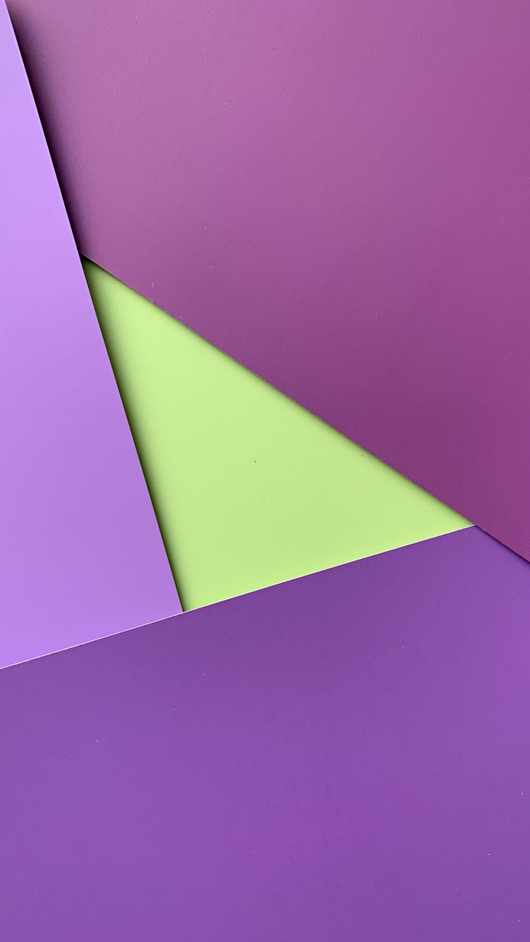 Purple And Green Color Sheets Of Paper