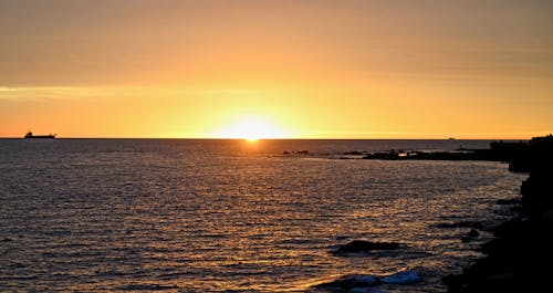 地平線, 日落, 水體 的 免費圖庫相片