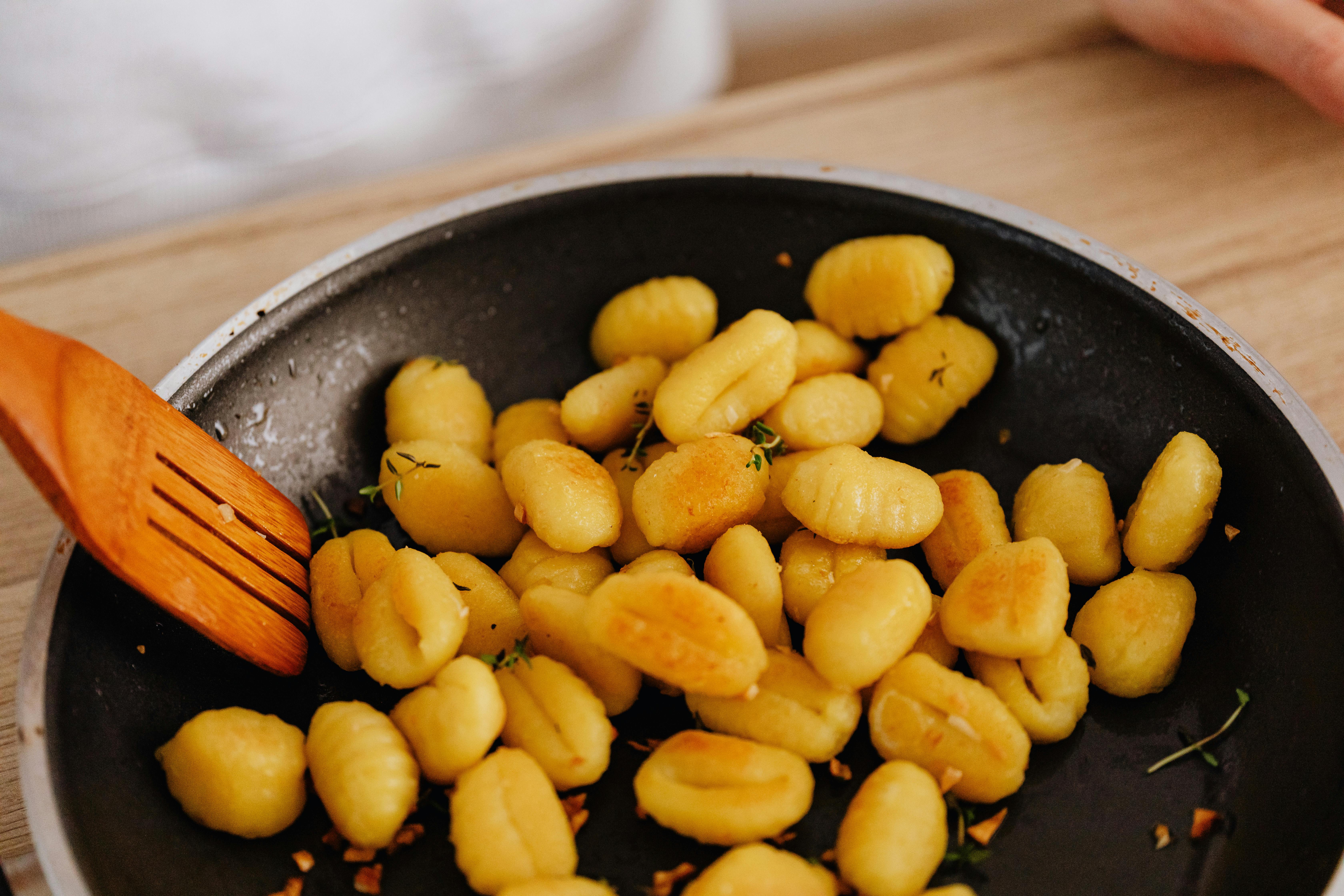 A Gnocchi on a Frying Pan · Free Stock Photo