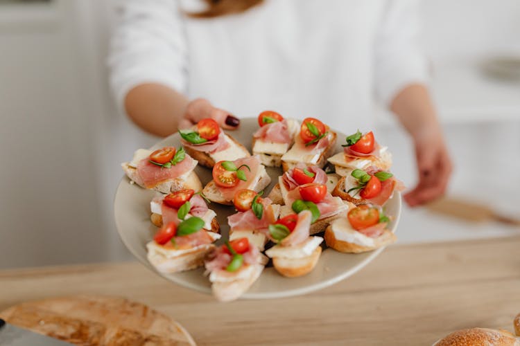 A Plate Of Canapes