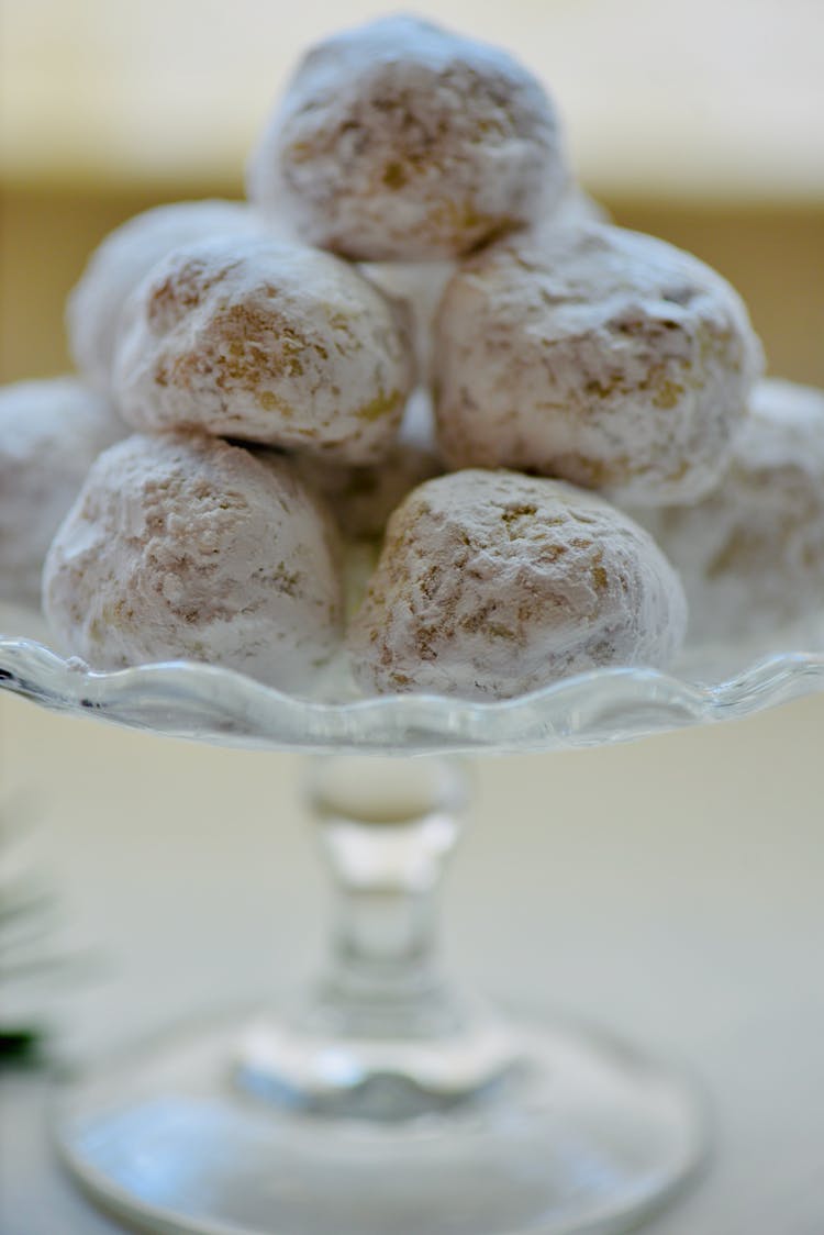 Coated Breads On Glass Tray