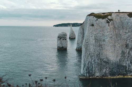 Aerial Photography of Rocky Coastline